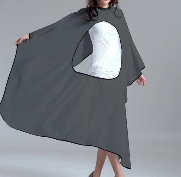 Waterproof Hair Cutting Shampoo Cape Hairdressing Gown Clear Window 51040