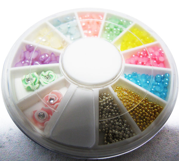 4 Sets 1000s of different colors and shapes 3D Nail Art Decal Decor DECO-4