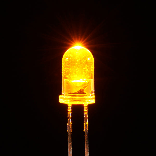 5mm LED Emitting Diodes Light Bulbs Round Top Super Bright Yellow