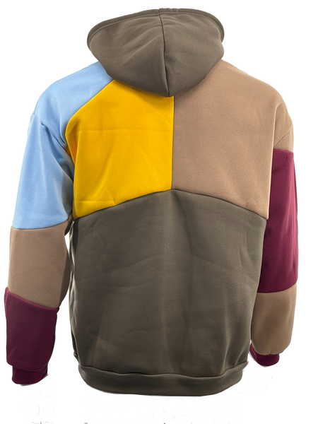 HOD25003 Unisex 100% Polyester Multi Color-patch-up Hoodie