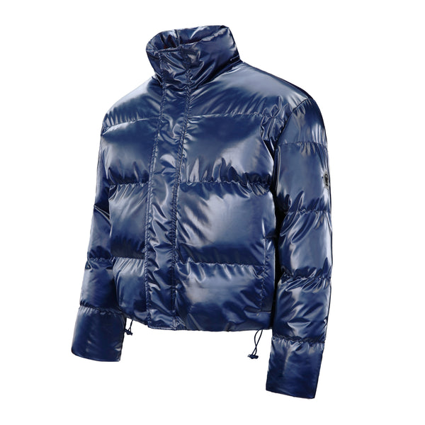 Women's Puff padded Jacket in shinny PU