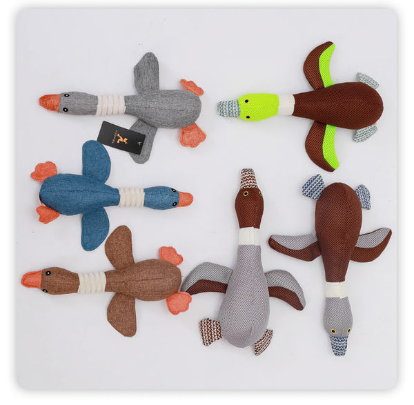 28cm-50 cm Plush Animal Squeaky Dog Toy Dog Molar Toy Dinosaur or Wild Goose
