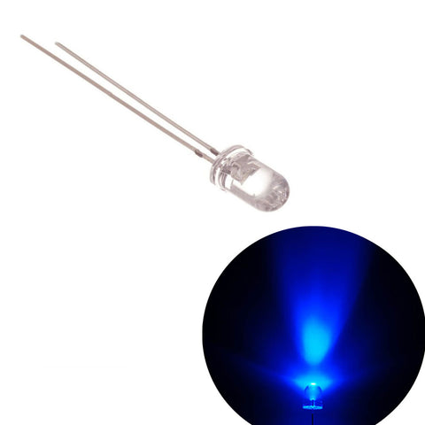 5mm LED Emitting Diodes Light Bulbs Round Top Super Bright Blue