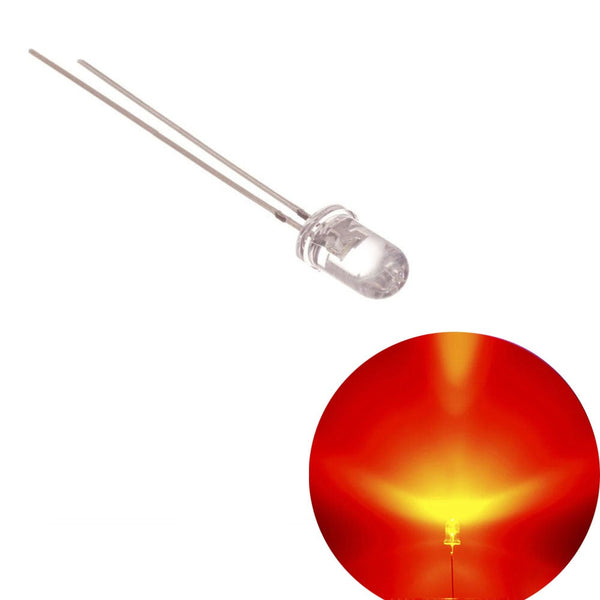 3mm LED Emitting Diodes Light Bulbs Round Top Super Bright Red