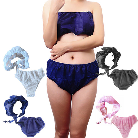 40 PCS (20 each) Women's Disposable Panties Underwear & Bras Set for Spa Massage