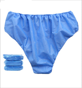 Disposable Panties Underwear Brief for Men/Women Spa Travel Massage Tanning Blue
