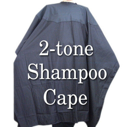 Water proof barber stylist hair cut shampoo cape 51022_blk