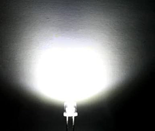 100 Count x 5 mm Flat Head Super Bright LED Light Bulbs