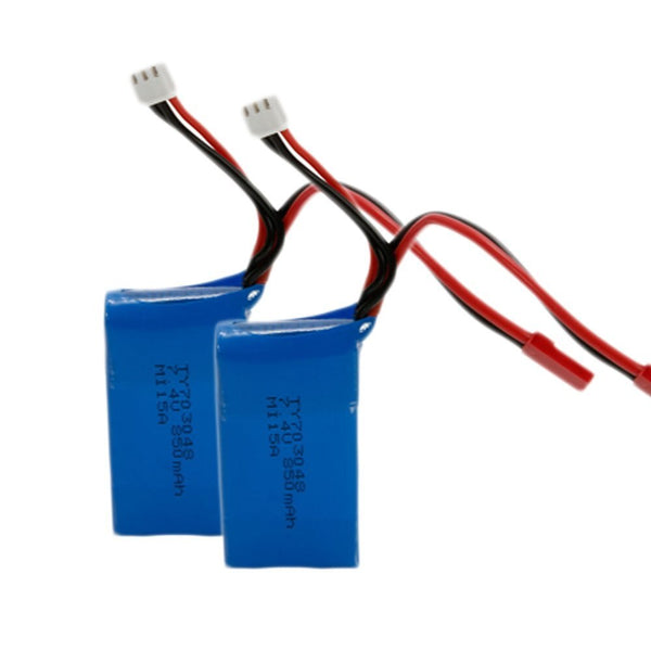2 PCS Replacement Battery 7.4V 850mAH for WLToys V262 V353B 9299-33