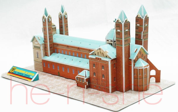 41PCS 3D Puzzle World's Architecture Speyer Cathedral Church Germany 9807-5