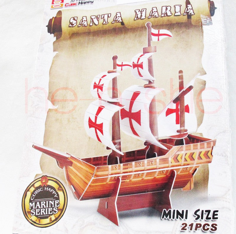 21 PCS 3D Puzzle - Vessel Santa Maria used by Christopher Columbus 9830-23