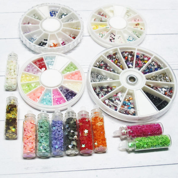 5 Sets 1000s of different colors and shapes 3D Nail Art Decal Decor DECO-2
