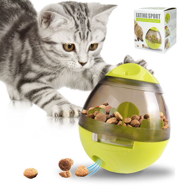 Eating Sport Pet Eating Device Snack Dispenser and Tumbler Toy for Cat or Dog