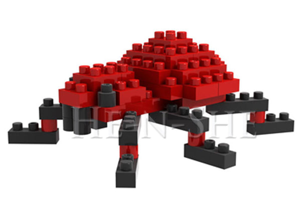 4 Sets LOZ Diamond Blocks Nano Building Blocks Elephant Blue Bird Spider Deer