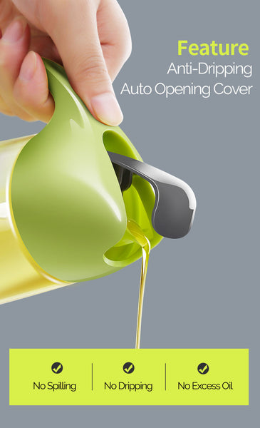 Smart Auto Open and Close Cap Anti-Dripping Kitchen Oil Dispenser