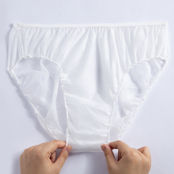 7 PCS Freego Premium Men's Disposable Underwear Brief Travel Tanning Spa White