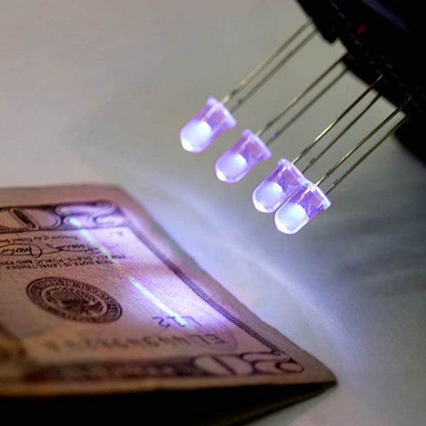 5mm LED Emitting Diodes Light Bulbs Round Top Super Bright UV Purple