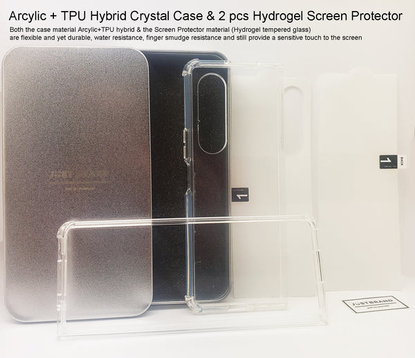 Hybrid TPU Crystal Case and Screen Protector Set for Samsung Galaxy Z Fold3 5G